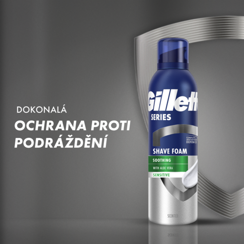 Gillette Pena na holenie Series Sensitive 200 ml