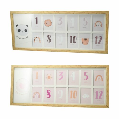 Otroški okvir za fotografije Panda, 60 x 25 x 1,8cm, MDF, 12 x 6 x 9 cm
