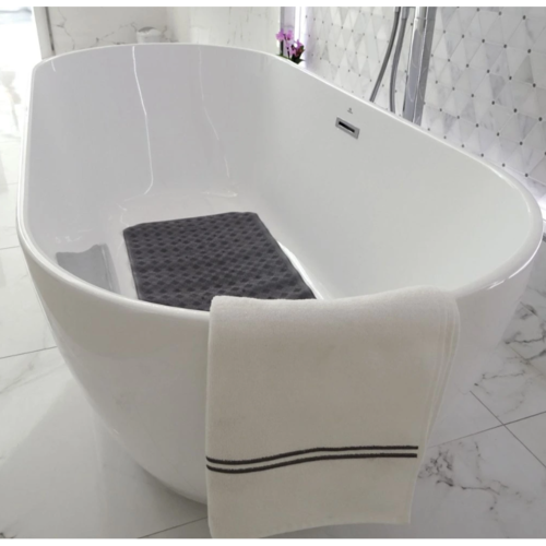 Spirella Anti-Rutsch-Badewannenmatte RUBY, dunkelgrau, 70 x 40 cm