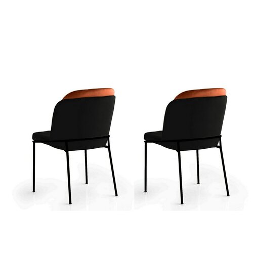 Set de scaune de sufragerie Dore Tile Red andBlack, 2 buc.