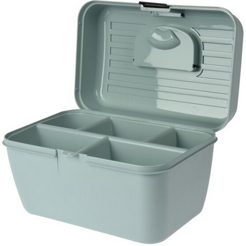Kunststoff-Aufbewahrungsmultibox Trenton, 28,5 x 18 x 18,5 cm, Grau
