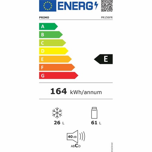 PRIMO PR156FR lednice s mrazákem, bílá