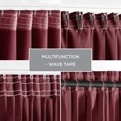 Restilo Draperie Blackout Pleat vișinie, 140 x 245 cm