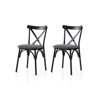 Zestaw krzeseł do jadalni Ekol Anthracite and Black, 2 szt.