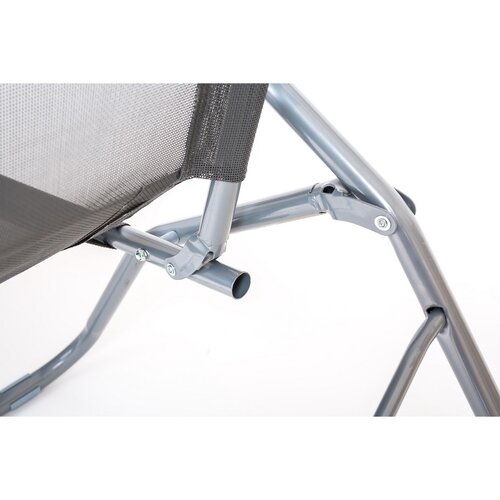 Happy Green Leżak plażowy antracytowy, 142 x 60 x 96 cm