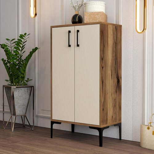 Schuhschrank Prag Walnut and Cream