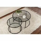 Set de măsuțe de cafea Aurum Black and Grey80 cm, 2 buc.