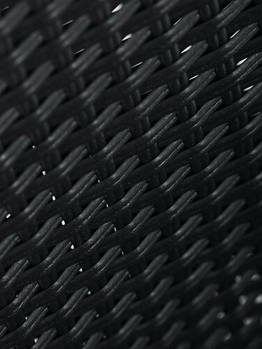 Autronic Krzesło ogrodowe, metal, polyratan, czarny, A ZC-S2113 BK