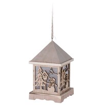 Drewniana latarnia LED Trevi, 9,5 x 16,5 cm Drewniana latarnia LED Trevi, 9,5 x 16,5 cm