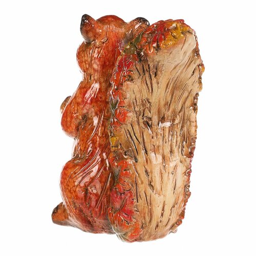 Őszi dekoráció Mókus dióval, 12 x 7 x 13 cm,kerámia