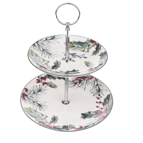 Božični porcelanasti etažér Needles
