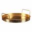 Tava metalică cu mâner, diametru 25 cm, rotundă,aurie