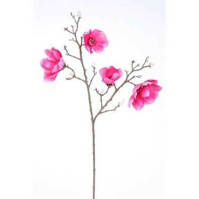 Sztuczny kwiat Magnolia różowy, 86 cm