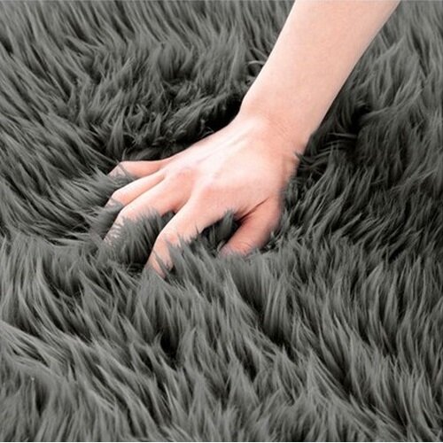 AmeliaHome Krzno Dokka temno siva, 60 x 90 cm