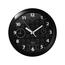 Ceas de perete cu sticlă minerală neagră , diam. 29 cm