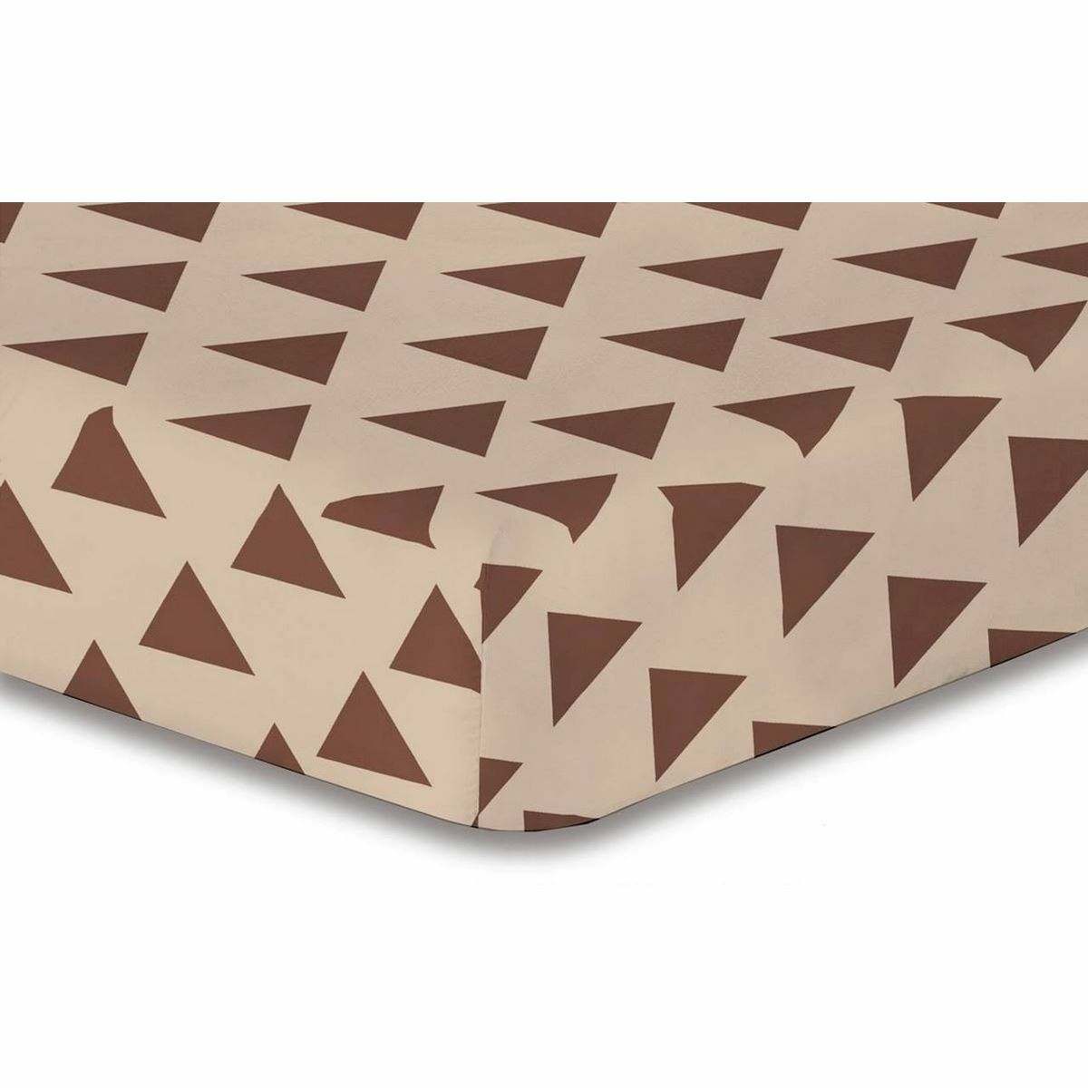 DecoKing Triangles lepedő, barna S1, 90 x 200 cm, 90 x 200 cm