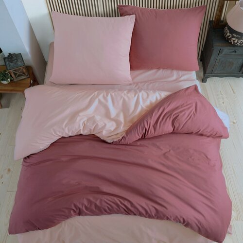 Bedtex Lenjerie de pat din bumbac Color roz pal,140 x 200 cm, 70 x 90 cm