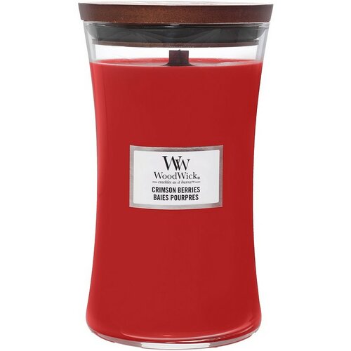 Lumânare parfumată vază mare WoodWick Crimson Berries, 609 g