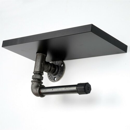 Držák toaletního papíru Boruraf 239, černá/stříbrná