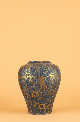 Keramická váza YL744 Vesira modrá/zlatá
