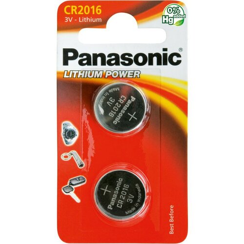 Panasonic Komplet baterij CR-2016/2BP, 2 kos