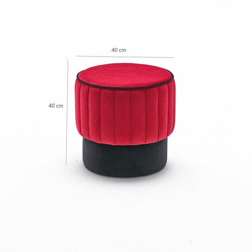 Taburet Rose Pouf Roșu