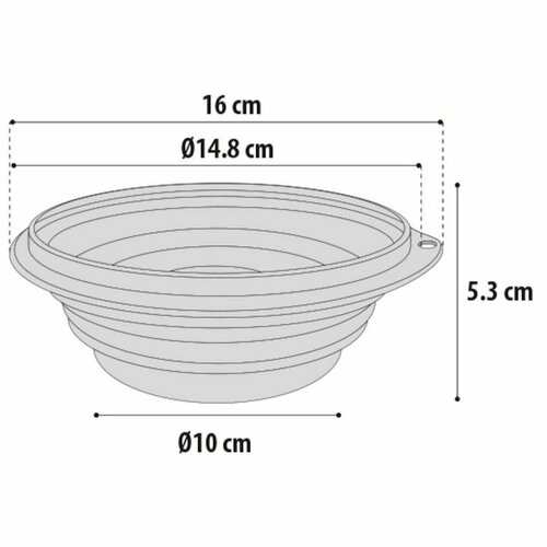 Obrázok Flamingo Cestovná miska silikónová sivá 500 ml (5400585139723)