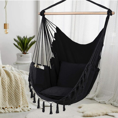 ISwing visežoči visežoči fotelj Boho, antracit ,98 x 120 x 112 cm