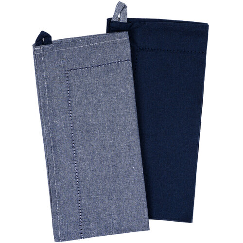 Geschirrtuch Heda dunkelblau, 50 x 70 cm, Set 2 St.