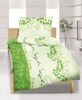 Krepové obliečky DE Luxe Vetvička zelená, 240 x 220 cm, 2 ks 70 x 90 cm