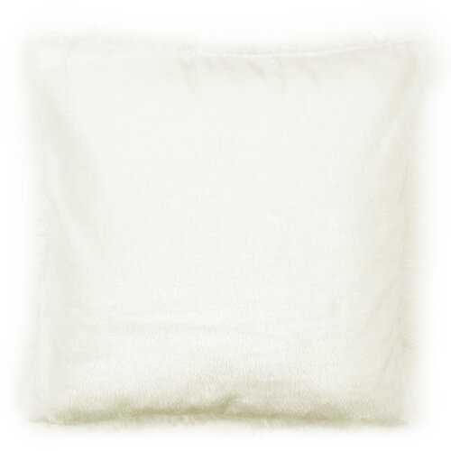 Párnahuzat Peluto Uni szőrӧs fehér, 40 x 40 cm