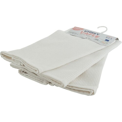 B.E.S. Petrovice Geschirrtuch Waffel Weiß, 40 x 60 cm, 3-er Set