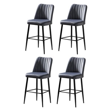 Set de scaune de bar Vento Grey and Black, 4buc.