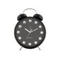 Karlsson 6019BK dizájner asztali óra/ébresztőórafekete, átmérő: 30 cm
