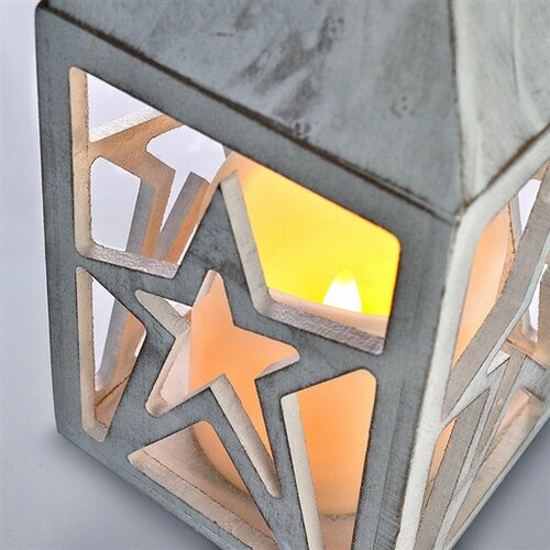 Solight Lampáš s LED sviečkou Hviezda, 21 cm