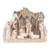 Božična dekoracija Betlém z LED osvetlitvijo,poliresi n, 20 cm