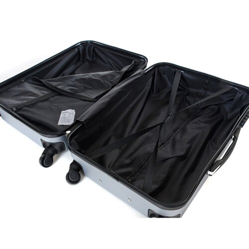 Pretty UP Cestovní skořepinový kufr ABS07 L, šedá