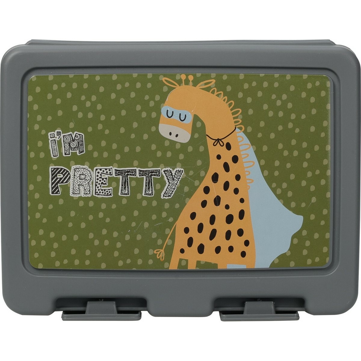 Cutie de plastic pentru gustări Hatu Girafă, 18 x 7,5 x 13,5 cm