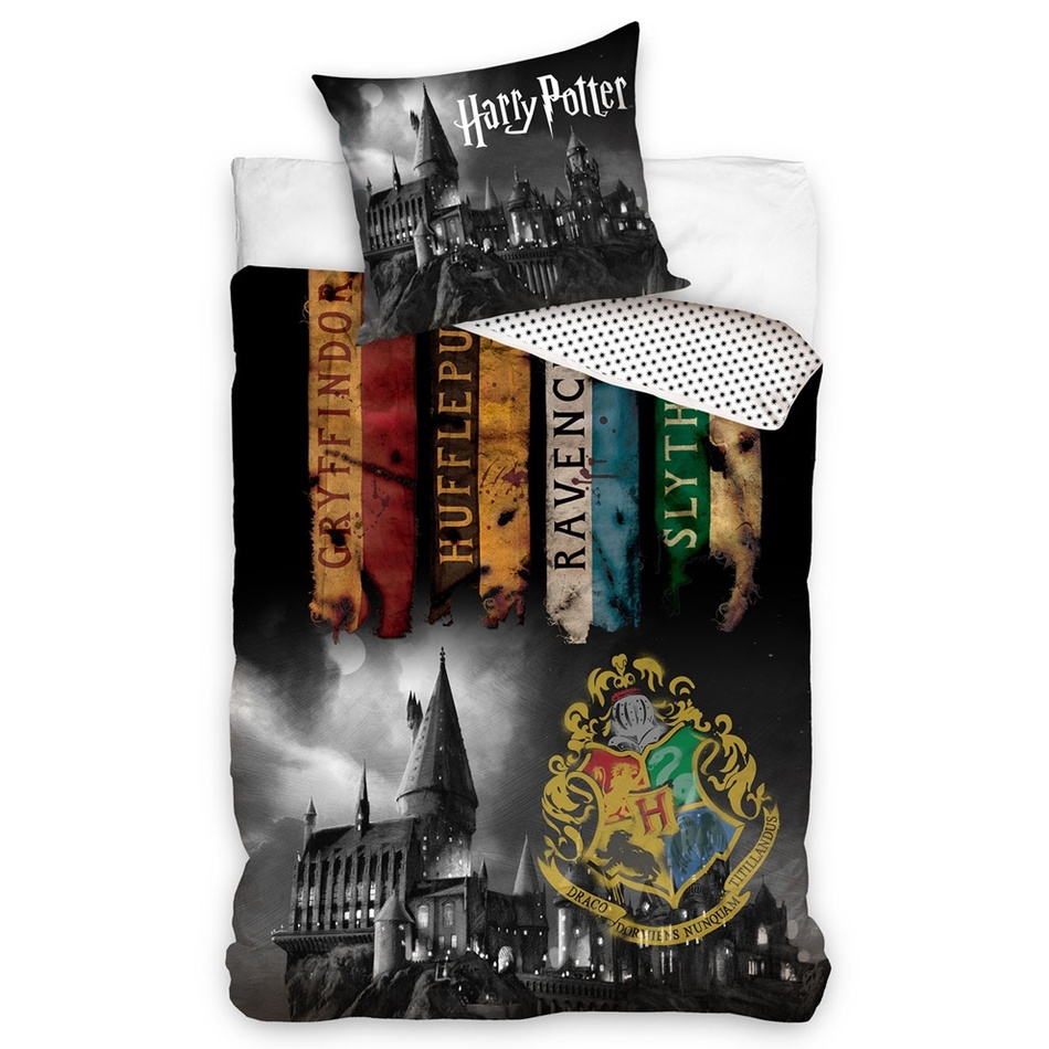 Poza Lenjerie de pat din bumbac Harry Potter Noapte inHogwarts, 140 x 200 cm, 70 x 90 cm