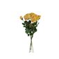 Umělá květina Růže žlutá, 68 cm, 5 ks