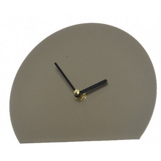 Hodiny Semicircle sivá, 18 cm