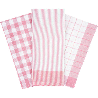 Geschirrtuch Rosa, 50 x 70 cm, Set 3 Stücl