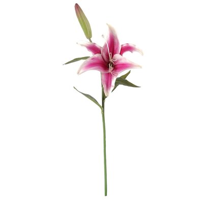 Umetna cvetlica Lilija temno roza, 17 x 17 x 60 cm