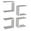 Wandregal Base White, 4 Stück