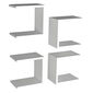 Wandregal Base White, 4 Stück