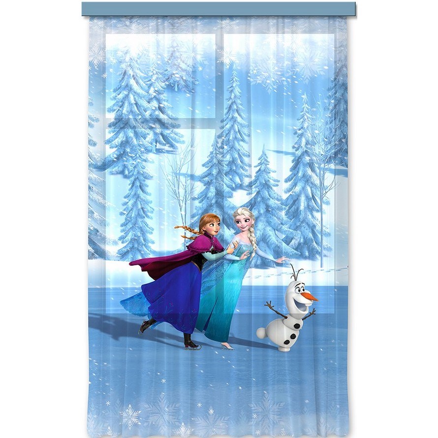 AG ART Dětský závěs Ledové království Frozen on ice, 140 x 245 cm