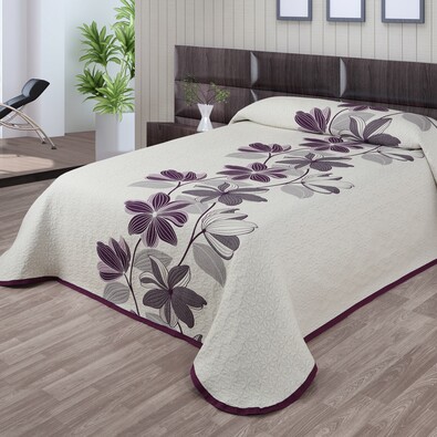 Narzuta na łóżko Azura fioletowy, 240 x 260 cm