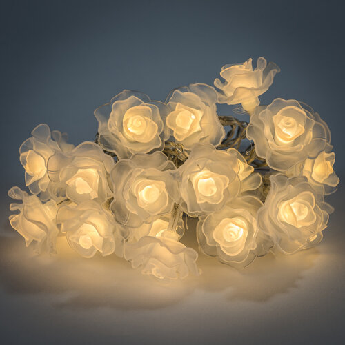 Dekoračná svetelná reťaz Kvetina, 20 LED