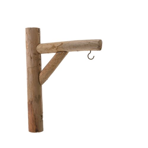 Cârlig de perete din lemn maro, 30 cm