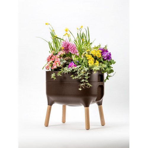 Plastia Низька ємність для вирощування Urbalive, коричневий